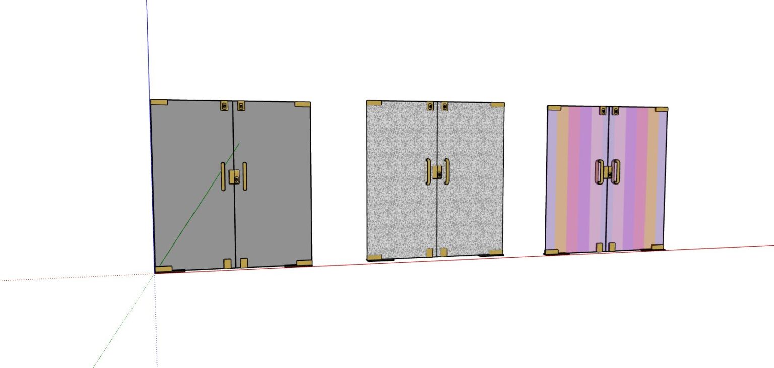 Glass Door 3d model for sketchup Exterior Interior Vastu