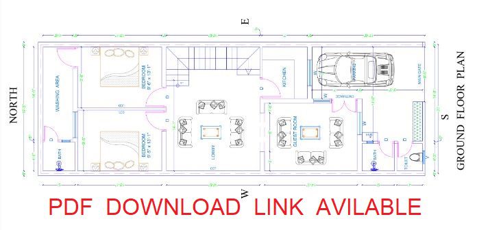 20x60 House Plan 1200 Square Feet House Design With Interior 20x60-house-plan-1200-square-feet-house-design-with-interior